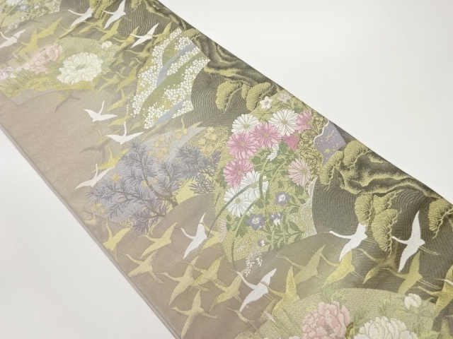 市場】 松模様織出し袋帯【リサイクル】【中古】【着】:Kimono 市場】 松模様織出し袋帯【リサイクル】【中古】【着】:Kimono